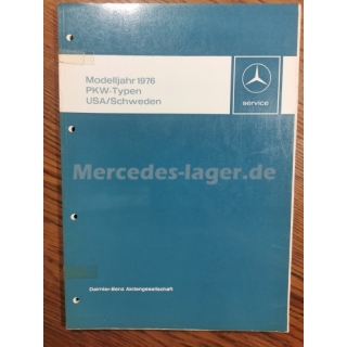 Einfhrungsschrift fr den Kundendienst Modelljahr 1976 PKW-Typen USA/Schweden