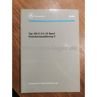 Einfhrungsschrift fr den Kundendienst Typ 190 E 2.5-16 Sport Evolutionsausfhrung II