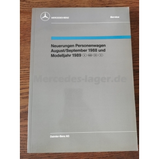 Neuerungen Personenwagen August/September 1988 und Modelljahr 1989