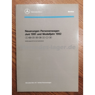 Neuerungen Personenwagen Juni 1991 und Modelljahr 1992