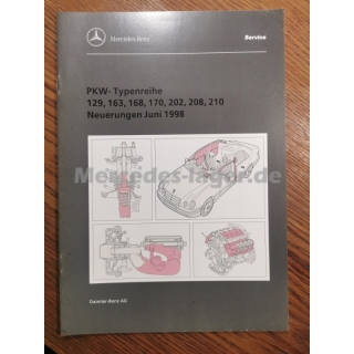 PKW-Typenreihe 129, 163, 168, 170, 202, 208, 210   Neuerungen Juni 1998